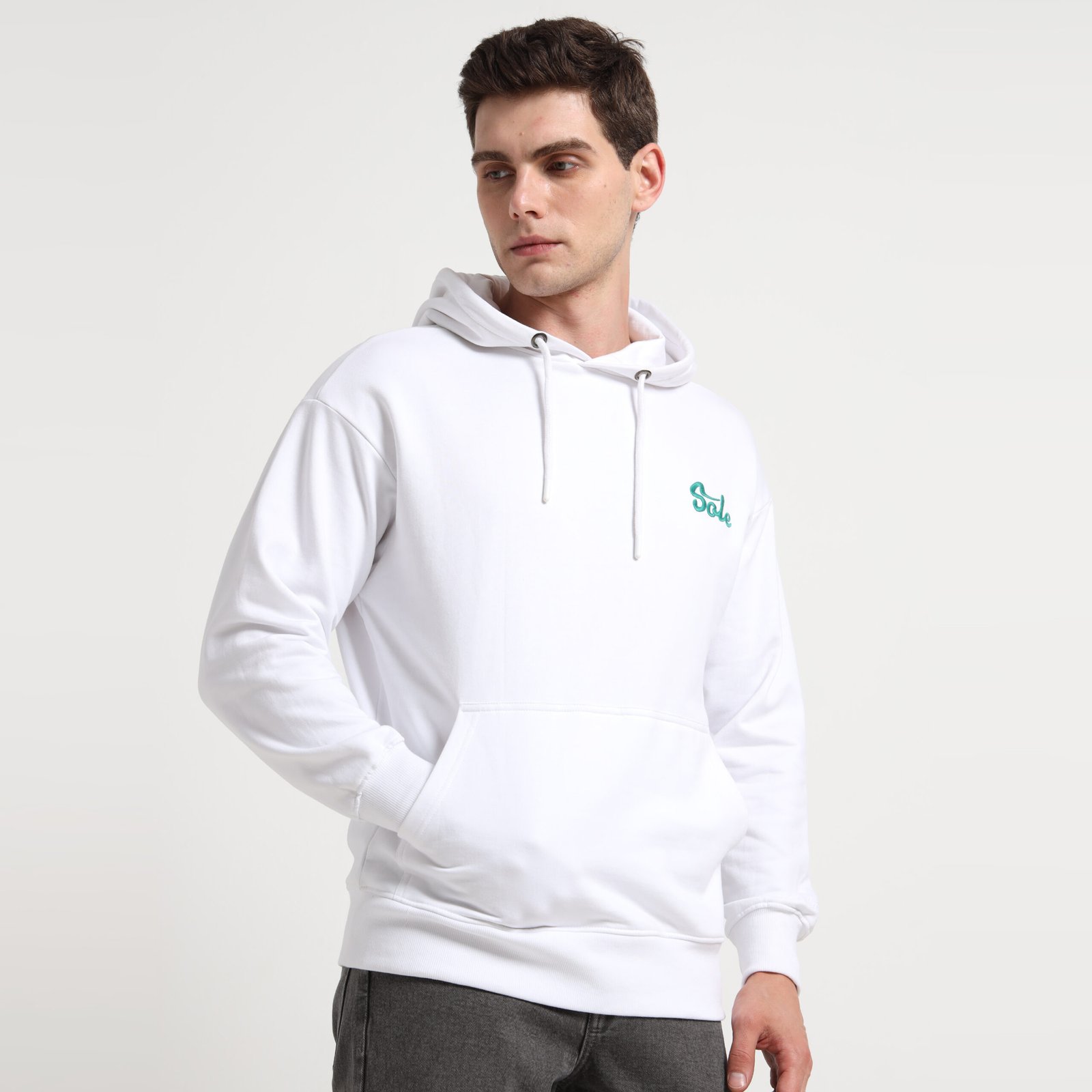 SW BASIC WHITE HOODIE - Image 5